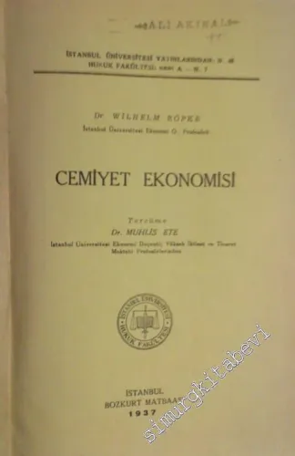 Cemiyet Ekonomisi -
