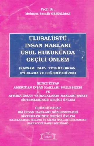 Ulusalüstü İnsan Hakları Usul Hukukunda Geçici Önlem, Cilt: 2