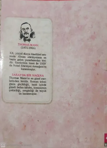 Sarayda Bir Macera Thomas Mann Altın Kalem %48 indirimli