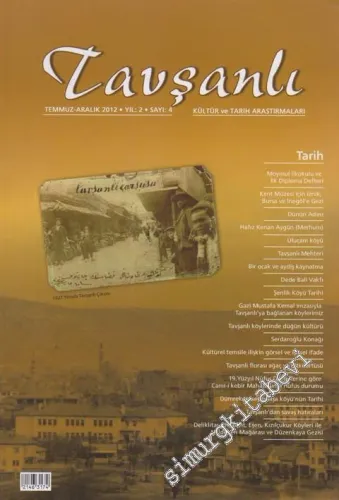 Tavşanlı Dergisi - Kültür ve Tarih Araştırmaları - Dosya: Tarih - 4    2  Temmuz - Aralık 2012