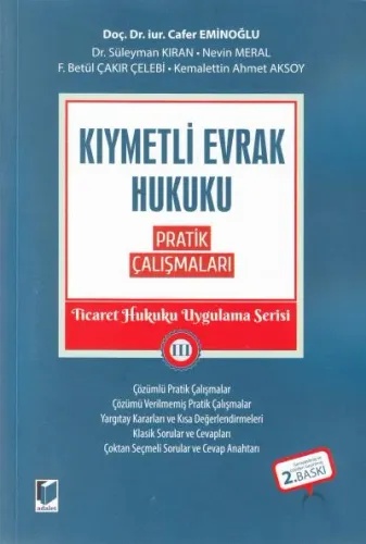 Kıymetli Evrak Hukuku Pratik Çalışmaları