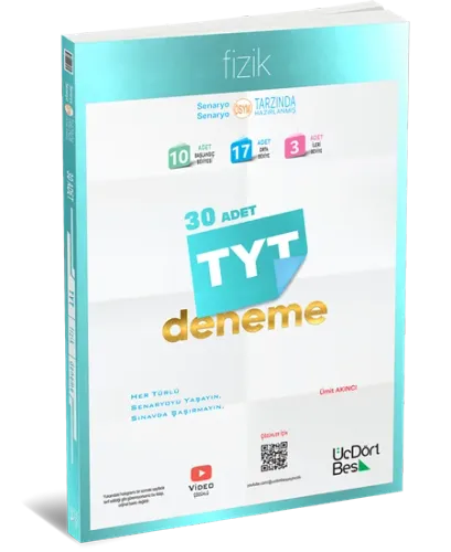 ÜçDörtBeş Yayınları TYT Fizik 30 Deneme