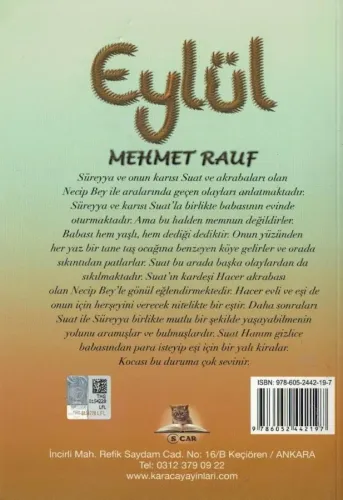Eylül Mehmet Rauf Karaca Yayınları %66 indirimli