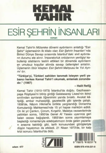Esir Şehrin İnsanları Kemal Tahir Adam Yayınları %49 indirimli