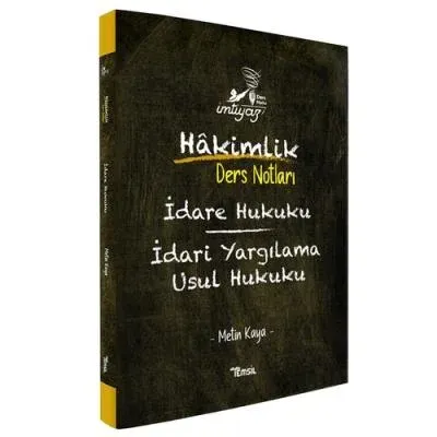 İdare Hukuku İdari Yargılama Usul Hukuku Hakimlik Ders Notları