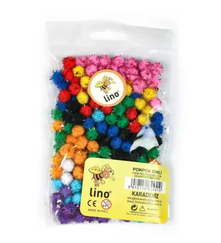 LİNO PONPON 10 MM. 200'LÜ SİMLİ