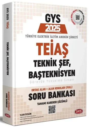 Data Yayınları 2025 TEİAŞ Genel Müdürlüğü GYS Teknik Şef, Başteknisyen Soru Bankası - Karekod Çözümlü