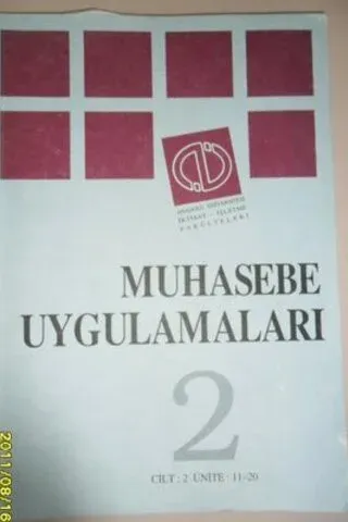 Muhasebe Uygulamaları 2