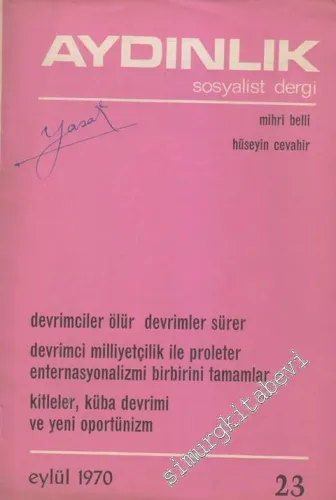 Aydınlık Aylık Sosyalist Dergi - Siyah - Beyaz Poster - Necmettin Giritlioğlu ( 1944 - 1970) - Sayı: 23, Eylül 1970