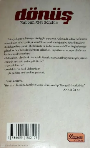 Dönüş Rabbim Geri Döndür Kollektif Bayzem Yayınları %47 indirimli