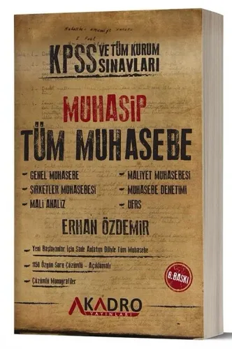 A Kadro Yayınları KPSS A Grubu Muhasip Tüm Muhasebe Konu Anlatımlı