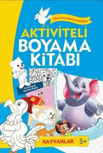 Aktiviteli Boyama Kitabı Hayvanlar-Mavi