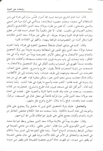Reşehat Arapça - رشحات عين الحياة Mevlana Ali Bin Hüseyin Es Safi
