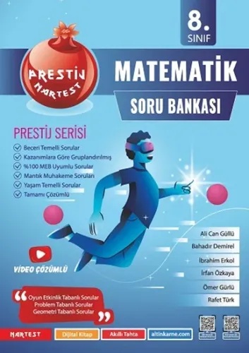 Nartest Yayınları 8. Sınıf Matematik Prestij Soru Bankası Ali Can Güll