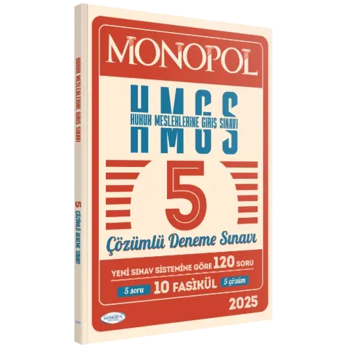MONOPOL HMGS Tamamı Çözümlü 5 Deneme Sınavı