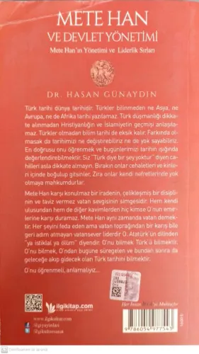 Mete Han Ve Devlet Yönetimi Hasan Günaydın Bilge Kültür Sanat %50 indi