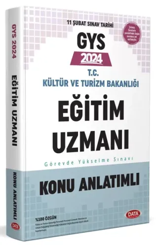 Data Yayınları 2024 Kültür ve Turizm Bakanlığı Eğitim Uzmanı GYS Konu Anlatımlı