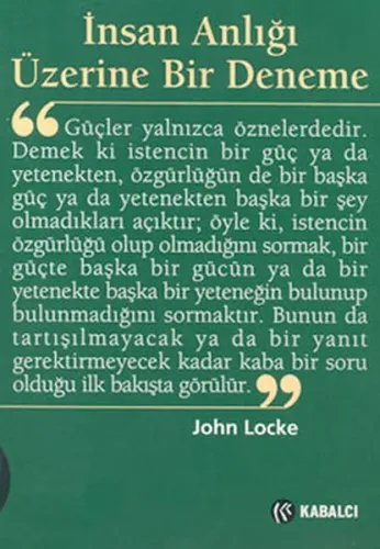 İnsan Anlığı Üzerine Bir Deneme John Locke