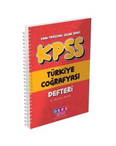 Ders Koçu KPSS Türkiye Coğrafyası Defteri Ders Koçu Yayınları