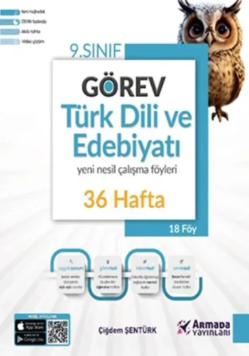 Armada Yayınları 9. Sınıf Türk Dili ve Edebiyatı Görev Yeni Nesil 36 Hafta Çalışma Föyleri