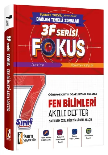 İSEM YAY. 7.SINIF FOKUS FEN BİLİMLERİ AKILLI DEFTER