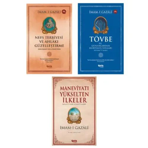 İmamı Gazali Seti Nefs Terbiyesi ve Ahlâkı Güzelleştirme-Tövbe-Maneviyatı yükselten İlkeler3'lü Set