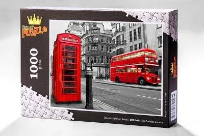Ülkeler Şehirler Serisi - Fleet Caddesi Londra 1000 Parça Puzzle