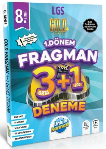 Ünlüler Karması 8. Sınıf LGS Tüm Dersler 1. Dönem Fragman 3+1 Deneme Gold Serisi