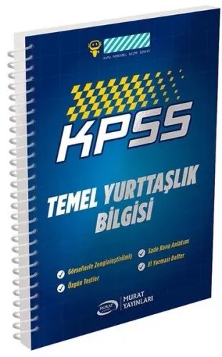 Murat Yayınları KPSS Temel Yurttaşlık Bilgisi Vatandaşlık Defteri