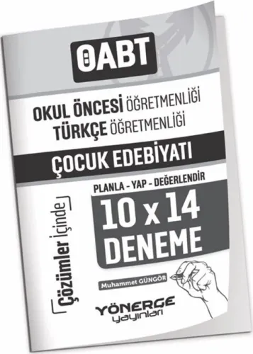 Yönerge Yayınları ÖABT Okul Öncesi Türkçe Öğretmenliği Çocuk Edebiyatı 10x14 Deneme Çözümlü