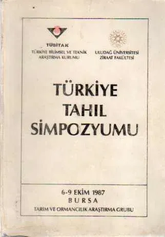 Türkiye Tahıl Sempozyumu 6-9 Ekim 1987