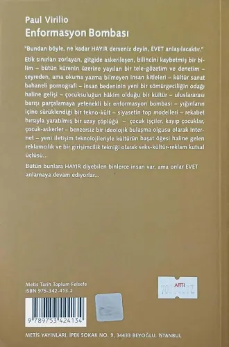Enformasyon Bombası Paul Virilio Metis Yayınları