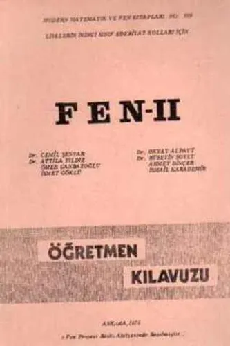 Fen - II Öğretmen Kılavuzu