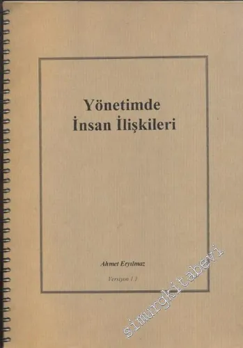 Yönetimde İnsan İlişkileri  -
