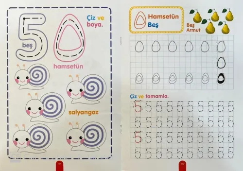 Arapça Türkçe Sayılar Boyama Kitabı