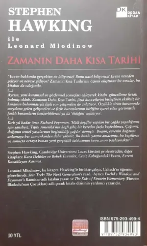 Zamanın Daha Kısa Tarihi Stephen Hawking İle Leonard Mlodinow Doğan Ki