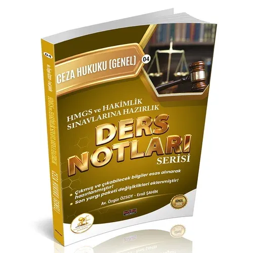 HUKAL HMGS Hakimlik  Ceza Hukuku Genel Hükümler Ders Notları