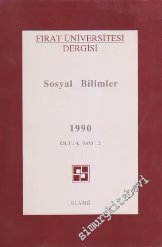 Fırat Üniversitesi Dergisi, Sosyal Bilimler - Sayı: 2  4