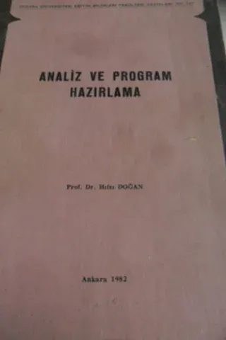 Analiz ve Program Hazırlama Hıfzı Doğan
