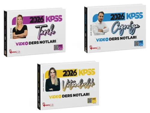 Hoca Kafası Yayınları 2026 KPSS Tarih Coğrafya Vatandaşlık Video Ders Notları 3'lü Set