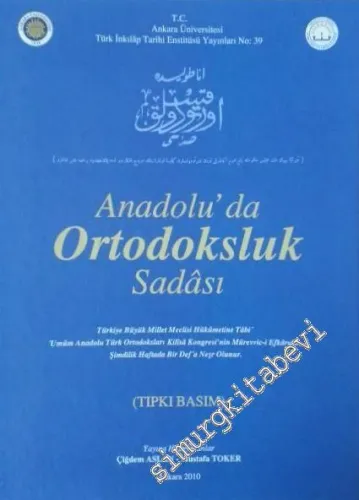 Anadolu'da Ortodoksluk Sadası TIPKIBASIM -