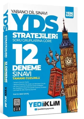 Yediiklim YDS YÖKDİL Stratejileri Soru Gruplarına Göre Tamamı Çözümlü 12 Deneme 2025
