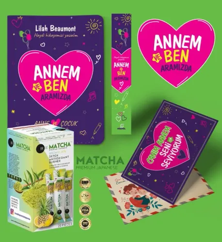 Annem ve Ben Aramızda Ayraç Kartpostal - Bromelain Matcha Çayı 8683672