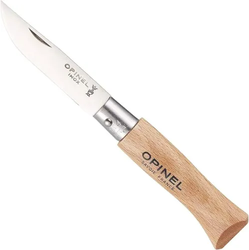 Opinel No 4 Inox Kayın Saplı Paslanmaz Çelik Çakı