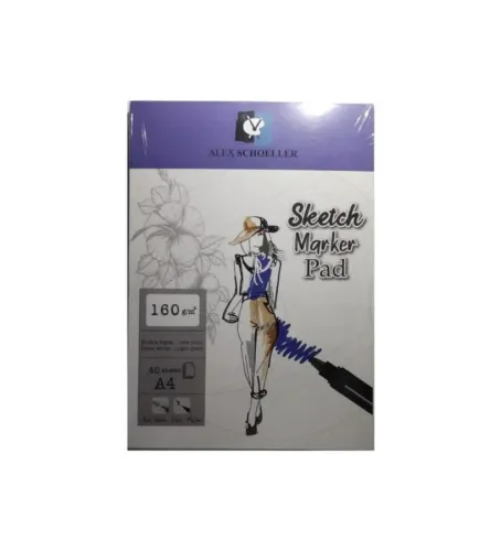 ALEX A4 160 GR 40.LI SKETCH-MARKER PAD
