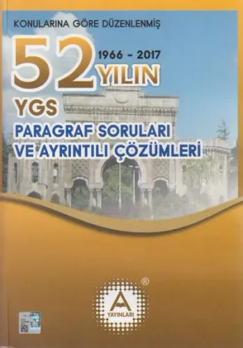 A Yayınları 52 Yılın YGS Paragraf Soruları Ve Ayrıntılı Çözümleri