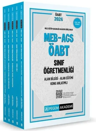 Pegem Yayınları 2026 MEB AGS ÖABT Sınıf Öğretmenliği Alan Bilgisi - Alan Eğitimi Konu Anlatımlı Set (5 Kitap)
