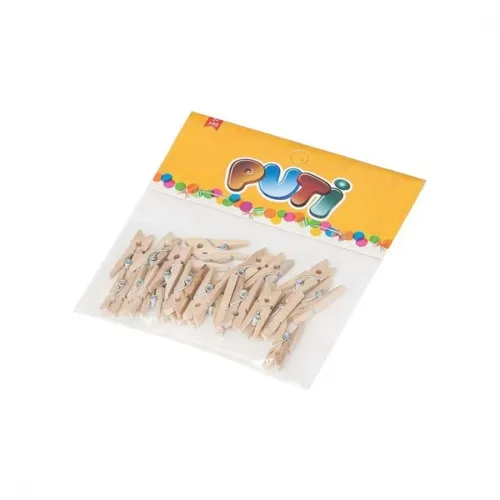PUTİ NATUREL 24 lü AHŞAP MANDAL
