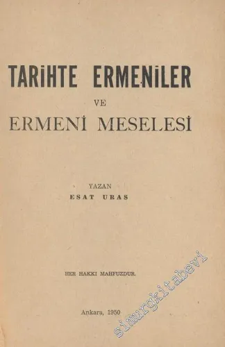 Tarihte Ermeniler ve Ermeni Meselesi -        1950