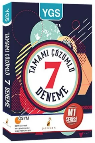 Pelikan YGS Tamamı Çözümlü 7 Deneme M1 Serisi